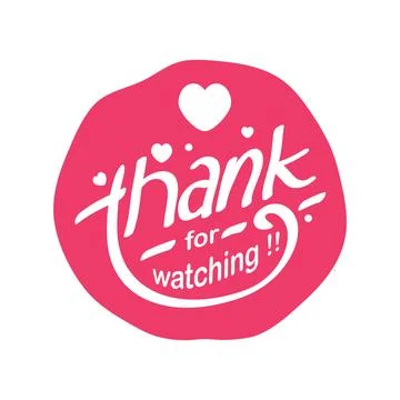 A vibrant end screen design vector with a "Thank You for Watching" message. Stock Illustration