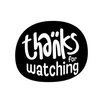A vibrant end screen design vector with a "Thank You for Watching" message. Stock Illustration