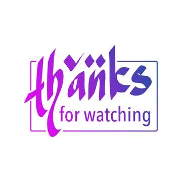 A vibrant end screen design vector with a "Thank You for Watching" message. Stock Illustration