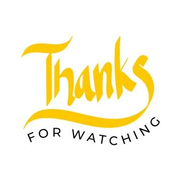 A vibrant end screen design vector with a "Thank You for Watching" message. Stock Illustration