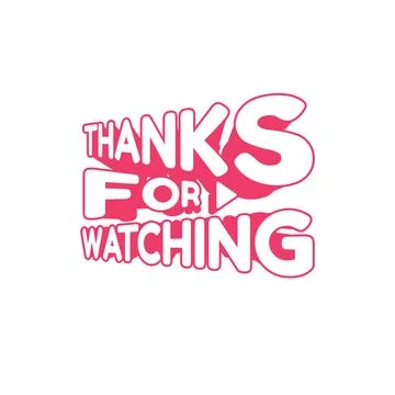 A vibrant end screen design vector with a "Thank You for Watching" message. Stock Illustration