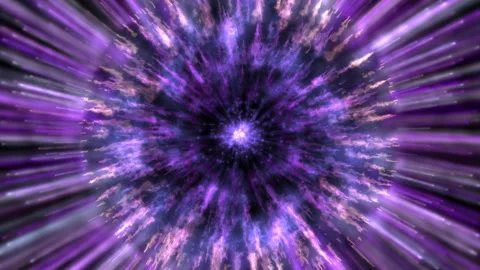 Vibrant Energy Burst Through Dynamic Cosmic Tunnel Radiant Light Stockbeeldmateriaal 319329252