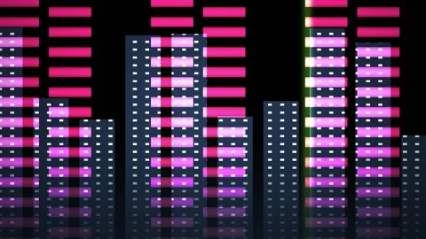 Vibrant Equalizer Display Patterns. Stock Footage 335541243