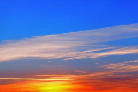 Vibrant evening sky Stock Photos