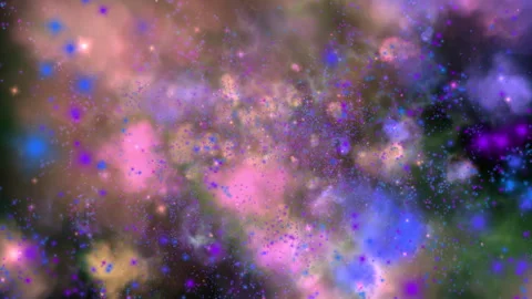 Vibrant Exploding Colorful Particle Clouds Stock Footage 335815811