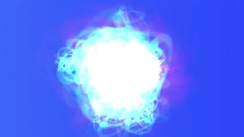 Vibrant explosion of bright light on blue background Stock Footage 328017279
