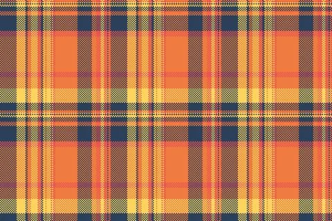 Vibrant fabric background vector, daisy check texture textile. Scenery seam.. Stock Illustration
