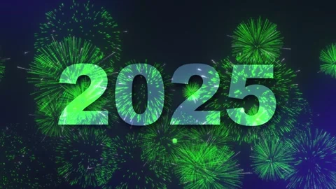 Vibrant festive background celebrating transition from 2024 to 2025 new year Stock Footage 285255232