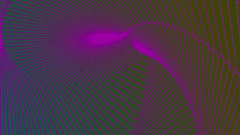 Vibrant fine lines form swirling geometric wave spirals Stock Footage 340465190