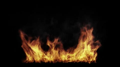 Vibrant Fire Flames Animation for Dramatic Scenes Alpha layer included Vidéo 280417852