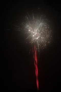 Vibrant Firework Display in Night Sky Stock Photos