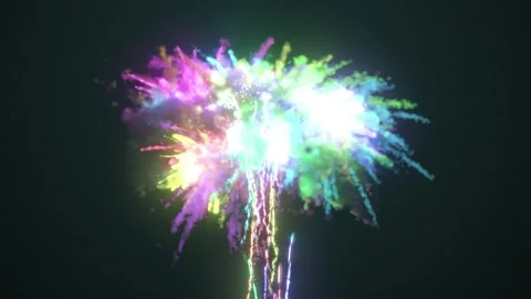 Vibrant Fireworks Background with Ample Copy Space Stock Footage 308714844