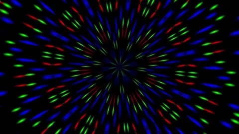 Vibrant Fireworks Burst Display with Blue, Green, and Red Color Video stock 340528422