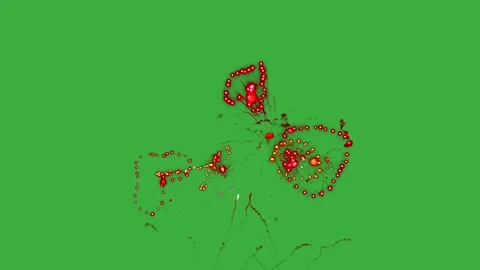 Vibrant Fireworks Display on green screen chromakey background 4th of July 2025 Vidéo 311646164
