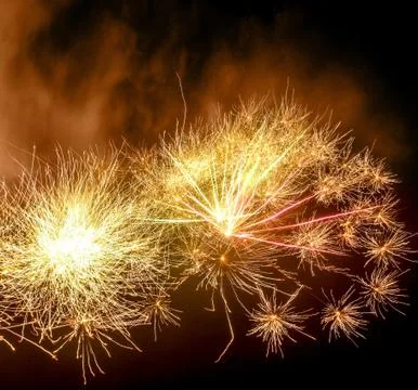 Vibrant fireworks display Stock Photos