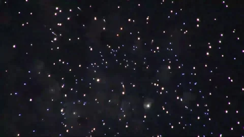 Vibrant Fireworks Exploding in Night Sky Stock Footage 327204861