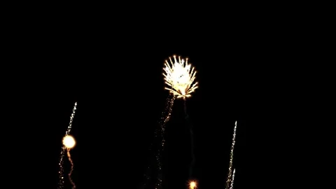 Vibrant fireworks exploding in the night sky with colorful bursts of light Video stock 337443819