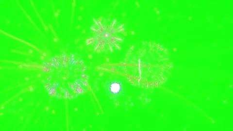 Vibrant fireworks exploding in night sky. Colorful pyrotechnic display with 스톡 동영상 340944162