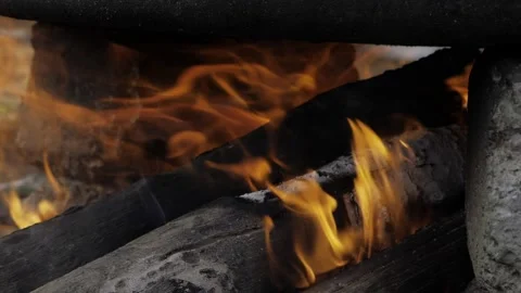 Vibrant Flame Eruption  A Mesmerizing Blaze of Colors and Movement Stock Footage 327511262