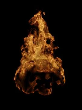 Vibrant flames erupting in dynamic motion against black Фото