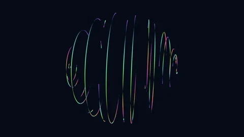 Vibrant floating circle with colorful lines 스톡 동영상 253955868