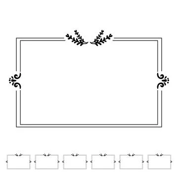 Vibrant floral frame cartoon vector graphic Stockillustratie