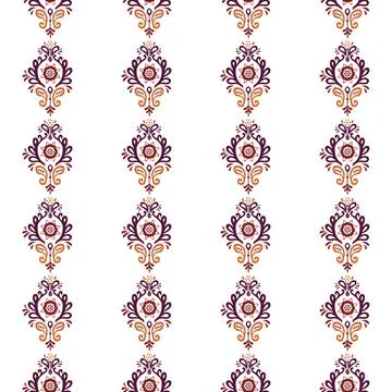 A vibrant floral pattern on a clean white backdrop Stock Illustration
