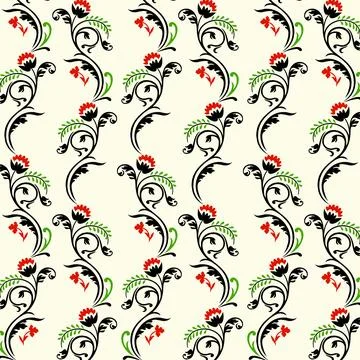 A vibrant floral pattern Stock Illustration