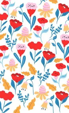 A vibrant floral pattern Stock Illustration