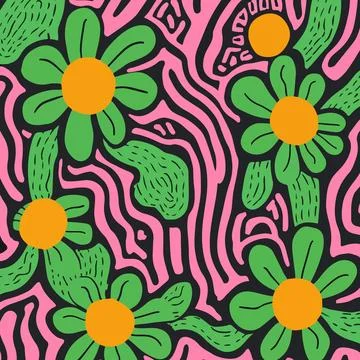 Vibrant Floral Pattern Stock-Illustration