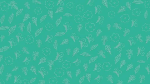 Vibrant floral pattern with intricate leaf and blossom details on pastel ba.. Stock-Footage 330278699