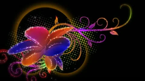 Vibrant Flourish Background 01 HD Stock Footage 10875004