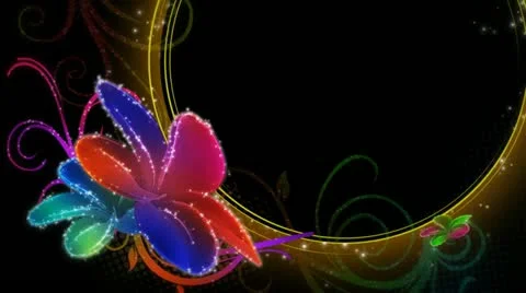 Vibrant Flourish Background 02 HD Stock Footage 10875005