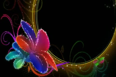 Vibrant Flourish Background 02 Widescreen Stock Footage 10875133