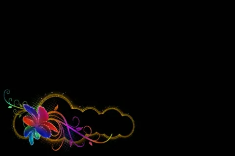 Vibrant Flourish Lower Third Widescreen Video stock 10875139