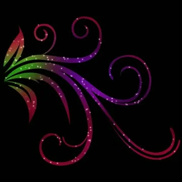 Vibrant Flourish Motion Design Element 02 HD Stock Footage 10875009