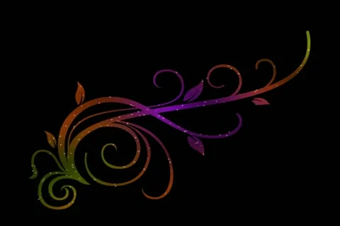 Vibrant Flourish Motion Design Element 01 Stock Footage 10875071
