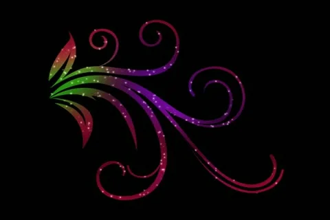 Vibrant Flourish Motion Design Element 02 Stock Footage 10875072