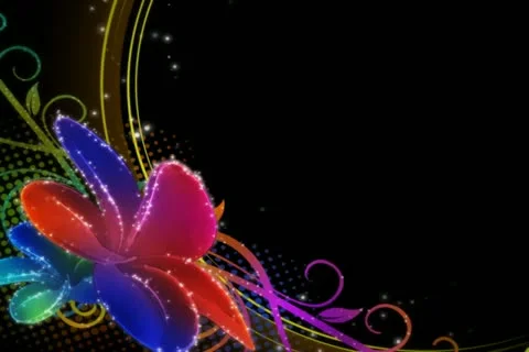 Vibrant Flourish Overlay Stock Footage 10875083