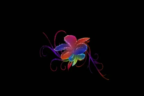 Vibrant Flourish Wipe Widescreen Stock Footage 10875146