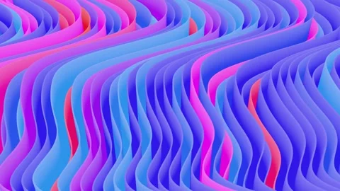 Vibrant Flowing Abstract Animation Loop - Colorful Waves in Motion Stock Footage 310183499