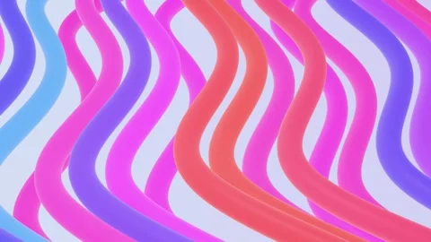 Vibrant Flowing Abstract Animation Loop - Colorful Waves in Motion Stock Footage 310183532