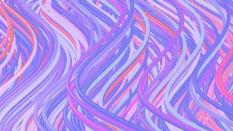 Vibrant Flowing Abstract Animation Loop - Colorful Waves in Motion Video stock 310183536