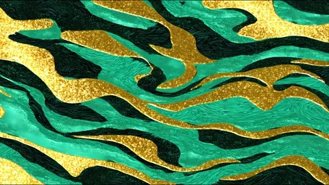 Vibrant flowing abstract patterns in looping stopmotion animation Stock Footage 315411041