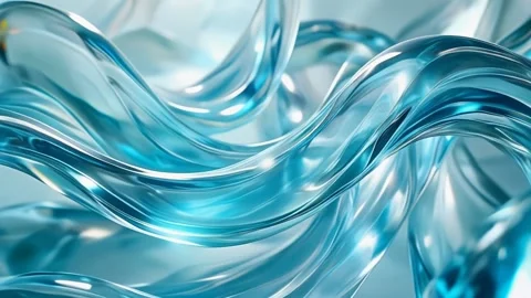 Vibrant flowing abstract ribbon animation. Stock-Footage 330690905