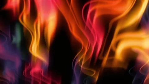 Vibrant flowing liquid motion with neon glow. Abstract futuristic background Stock Footage 340024645