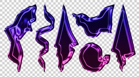 Vibrant fluid flow pattern in deep purple and magenta with intricate swirling Stock Illustration