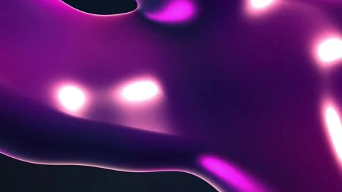 Vibrant fluid organic three dimensional shape morphing slowly Stock Footage 340877718