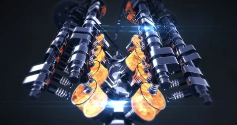 Vibrant Footage of V8 Car Engine Roaring to Life at Gas Station. Stock Footage 275897676