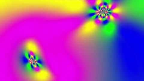 Vibrant fractal bloom with psychedelic gradients in cinematic motion during.. Stock Footage 341663748